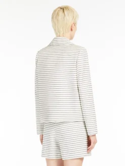 Striped cotton ottoman jacket