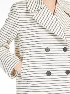 Striped cotton ottoman jacket