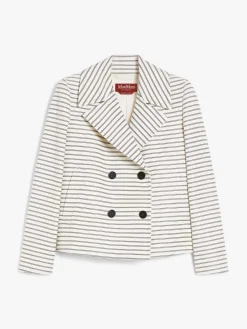Striped cotton ottoman jacket