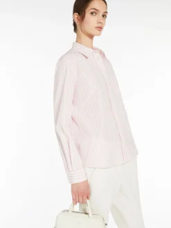 Striped cotton-poplin shirt