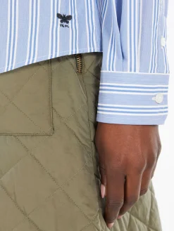 Striped cotton-poplin shirt