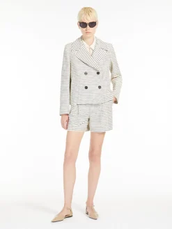 Striped ottoman bermuda shorts