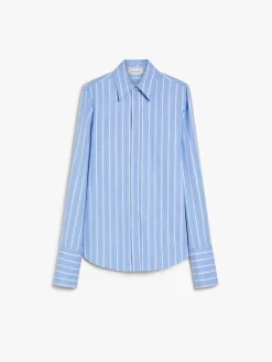 Striped poplin shirt