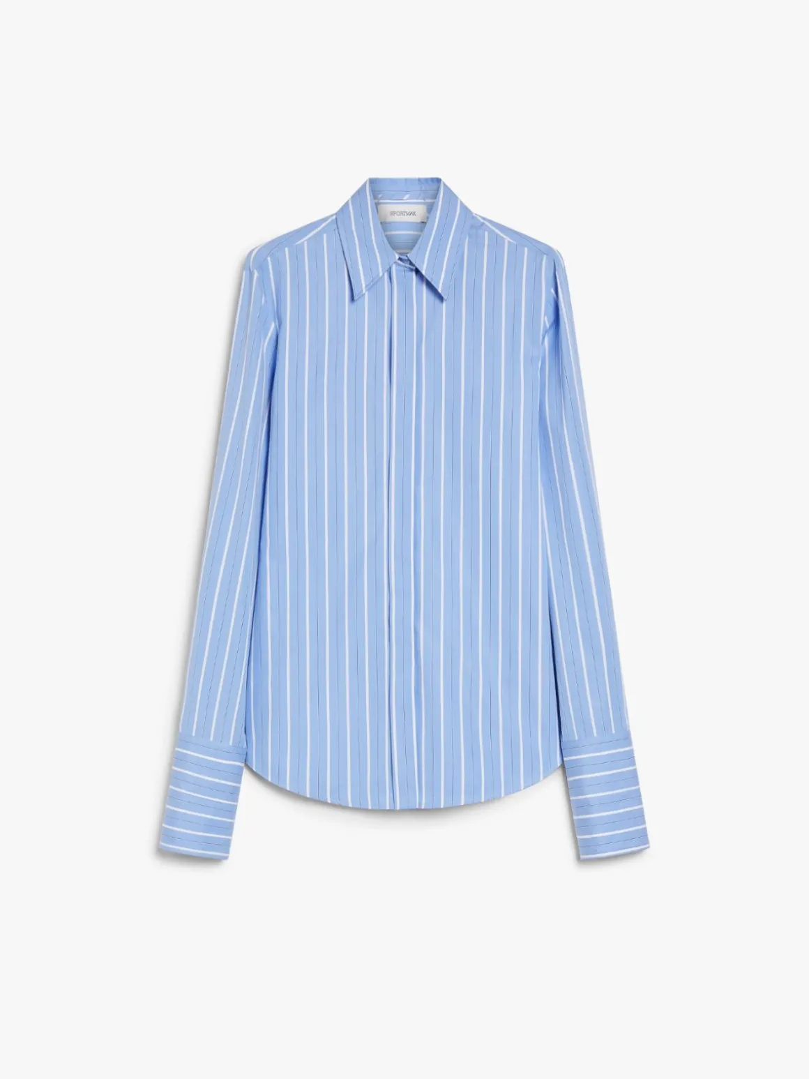 Striped poplin shirt