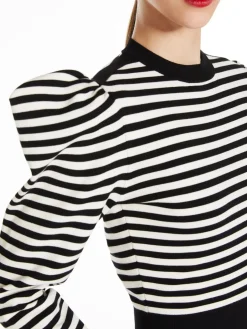 Striped viscose jumper