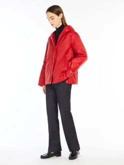 Technical canvas cropped sweatshirt