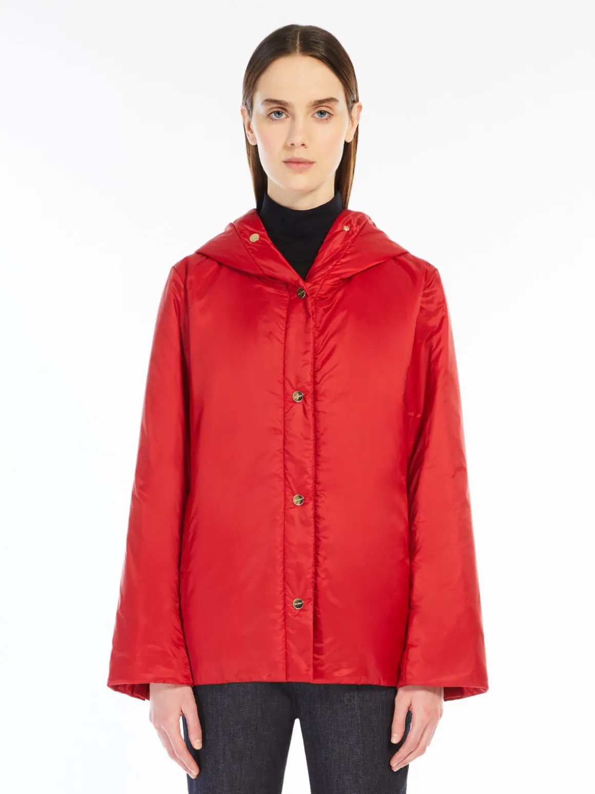 Technical canvas cropped sweatshirt