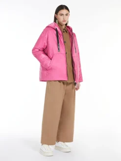 Technical canvas padded sweatshirt