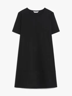 Technical jersey flared dress