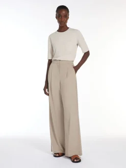 Technical jersey fluid trousers
