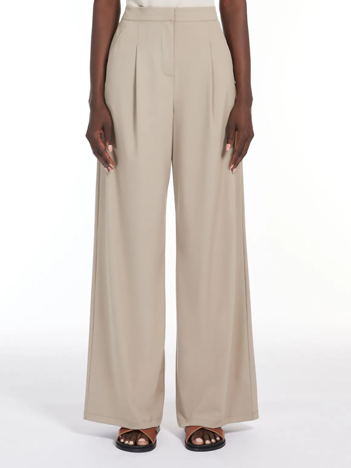 Technical jersey fluid trousers