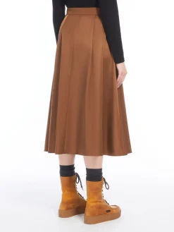 Technical twill wrap skirt