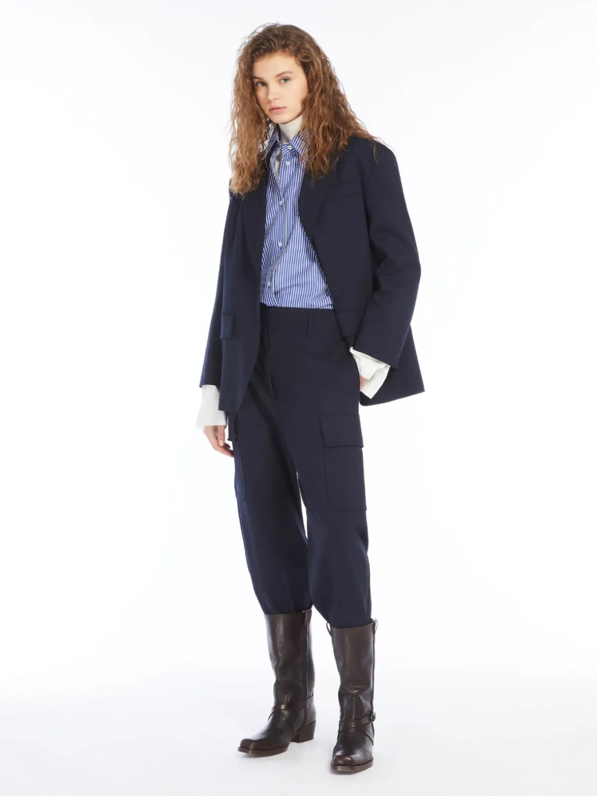 Technical wool trousers