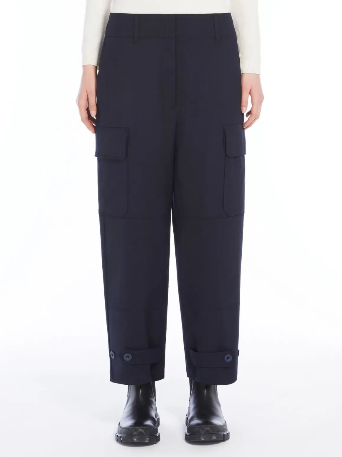 Technical wool trousers