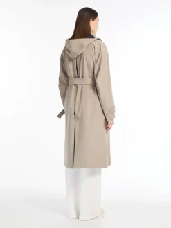 Technical-fabric trench coat
