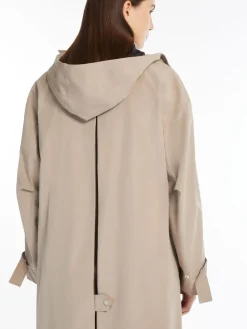 Technical-fabric trench coat