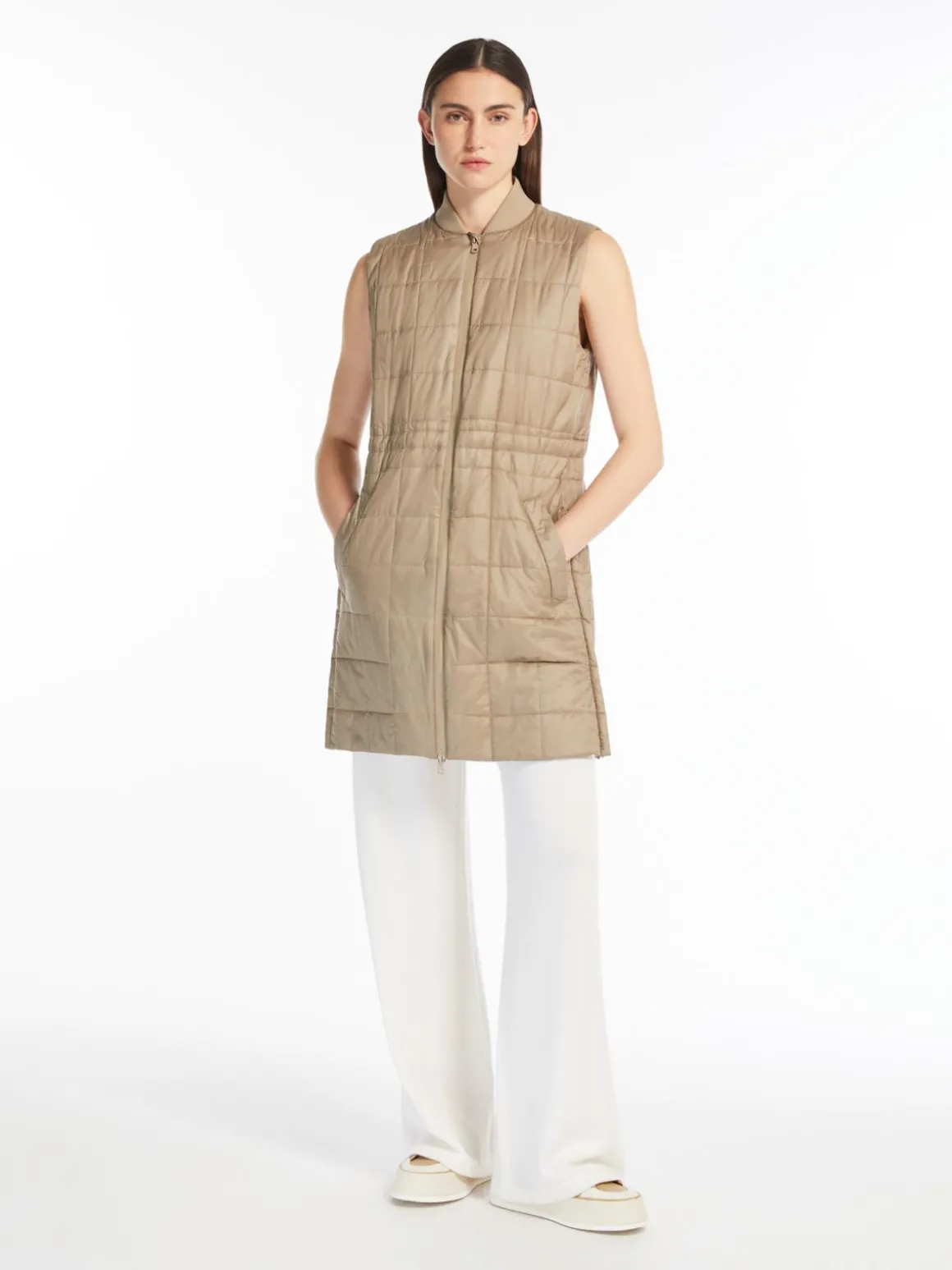 Technical-fabric trench coat