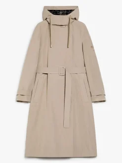 Technical-fabric trench coat