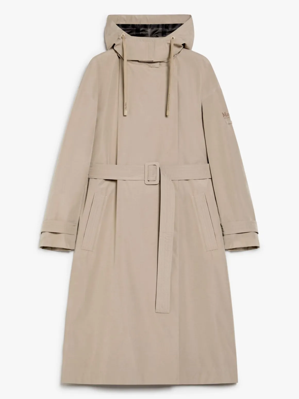 Technical-fabric trench coat