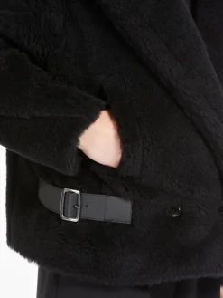 Teddy fabric biker jacket