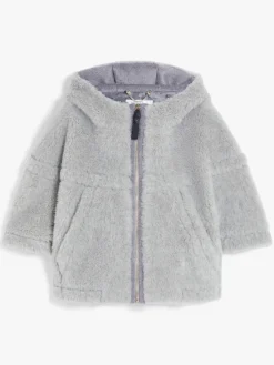 Teddy fabric boxy cape