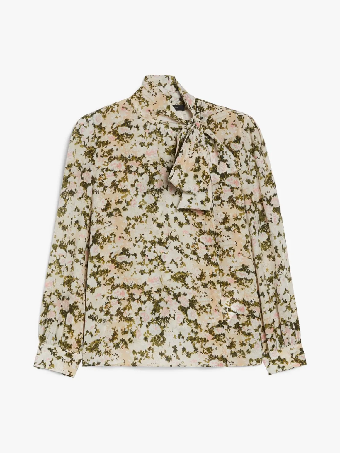 Tie-detail silk shirt