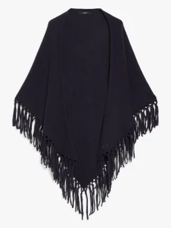 Triangular wool shawl