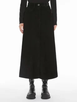 Velvet 5-pocket skirt