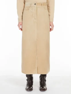 Velvet 5-pocket skirt