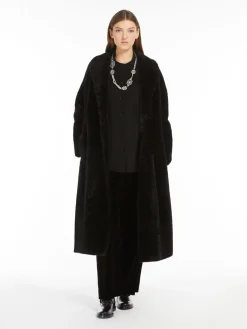 Velvet wide-leg trousers