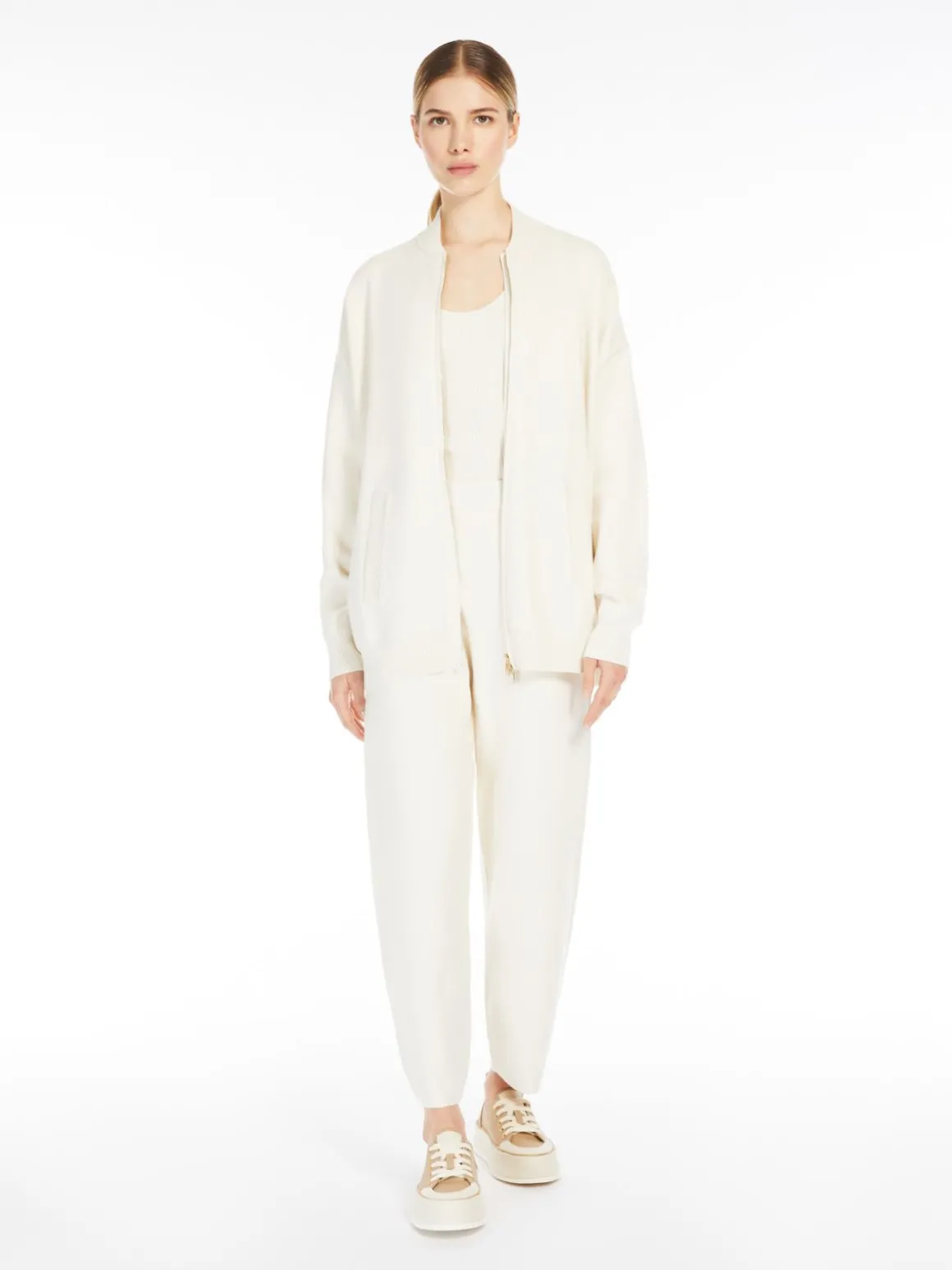 Viscose knit bomber jacket