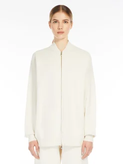Viscose knit bomber jacket