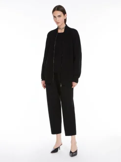 Viscose knit bomber jacket