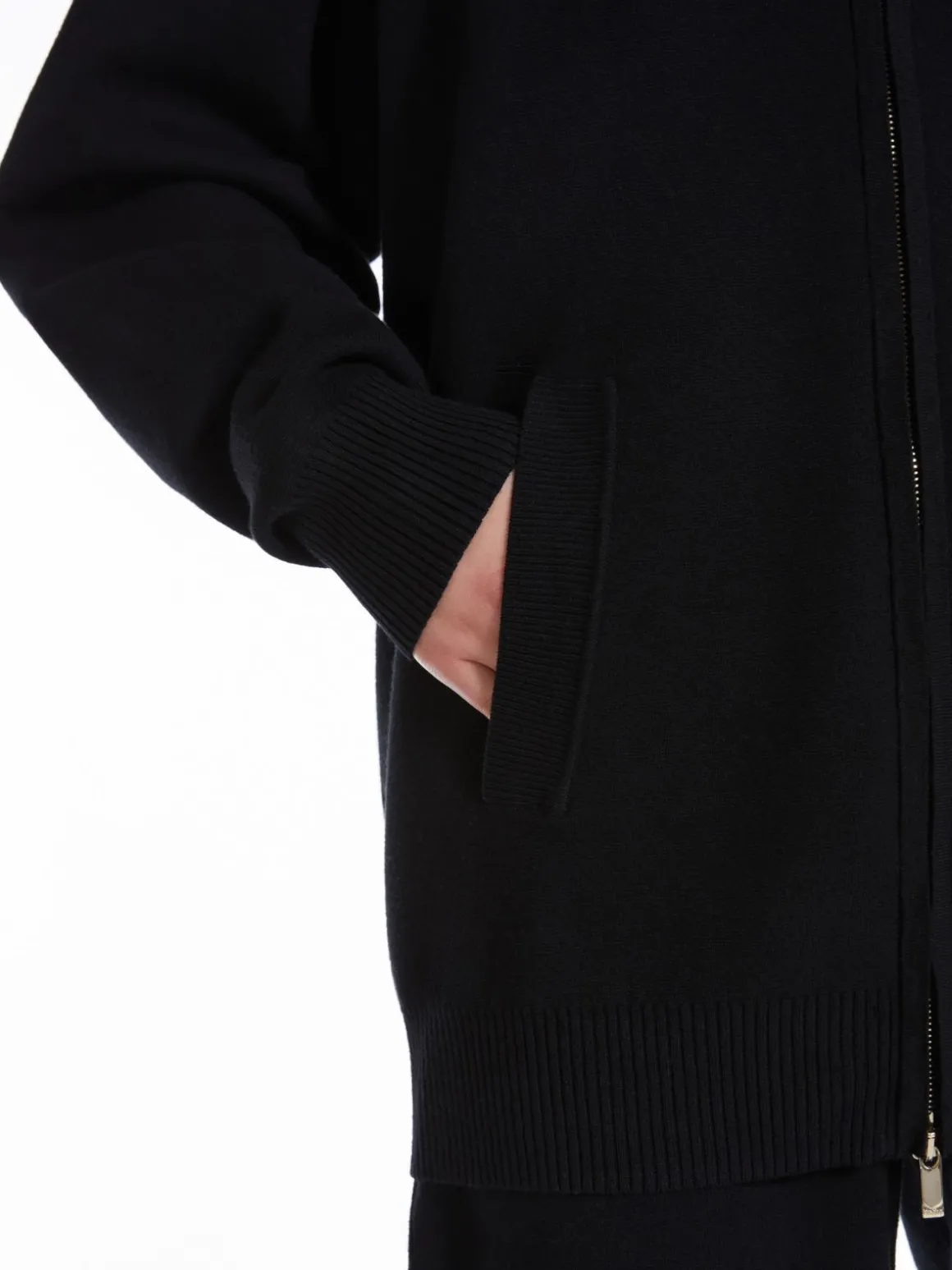 Viscose knit bomber jacket