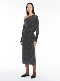 Viscose-yarn sequin dress