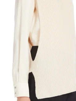 Waistcoat in cashmere-blend yarn