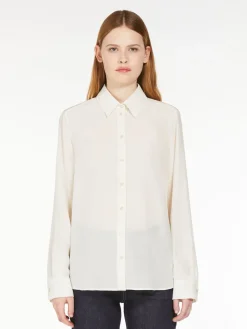 Washed crepe de chine shirt