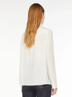 Washed crepe de chine shirt