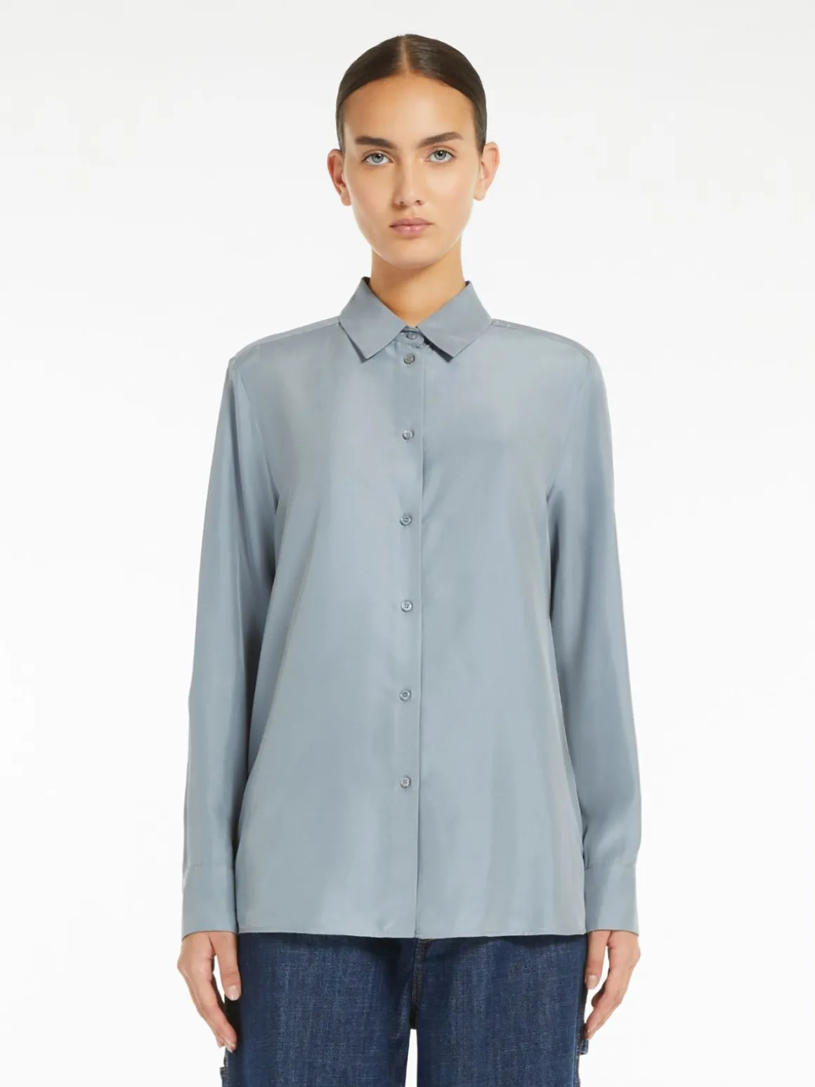 Washed silk shirt