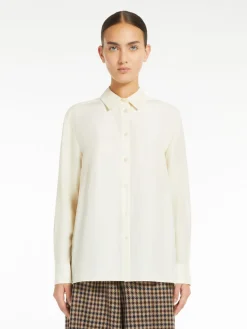 Washed silk shirt
