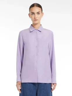 Washed silk shirt