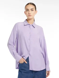 Washed silk shirt