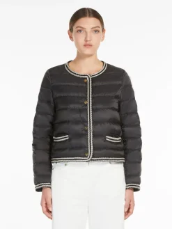 Water-repellent canvas crew-neck jacket