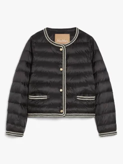 Water-repellent canvas crew-neck jacket