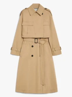 Water-repellent gabardine trench coat set