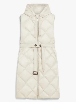 Water-repellent midi gilet