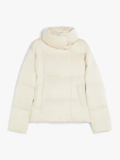Water-repellent satin down jacket