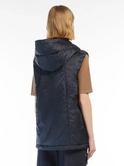 Water-repellent technical canvas gilet