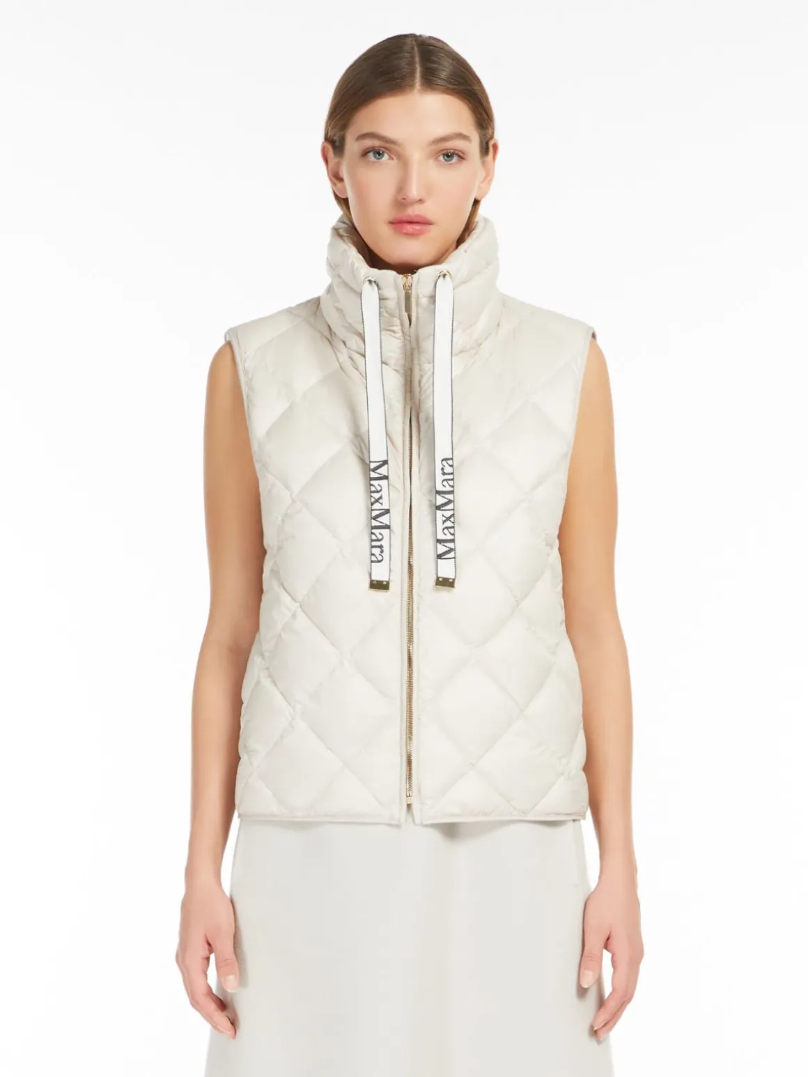 Water-repellent technical canvas gilet
