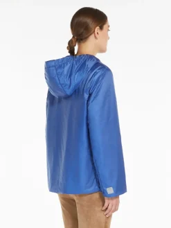 Water-repellent technical canvas travel sweatshirt